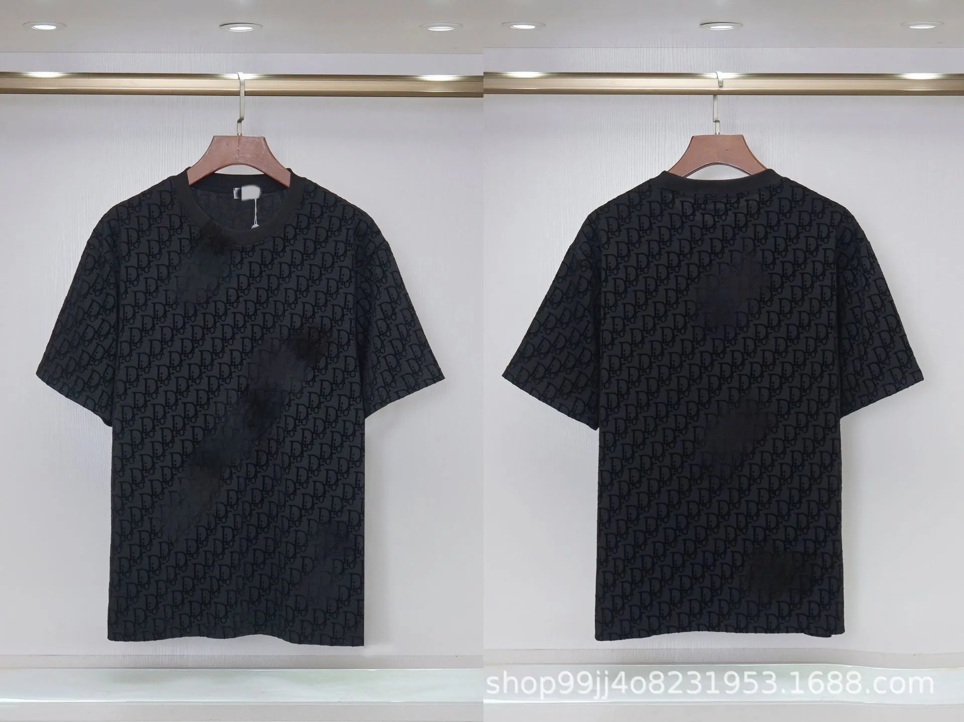 Dior T-Shirts Logo Print — R398 black