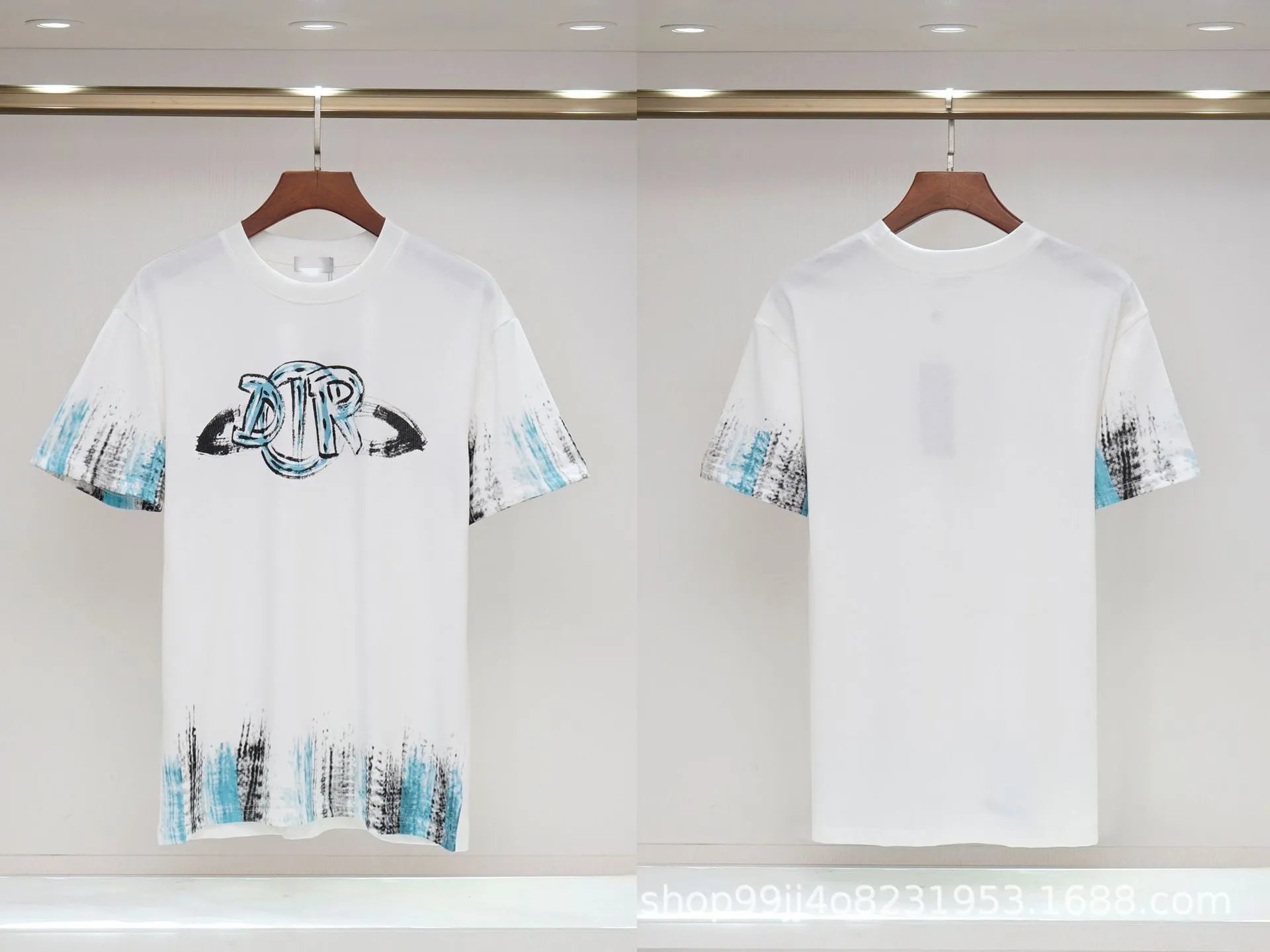 Dior T-Shirts Logo Print — R350 white