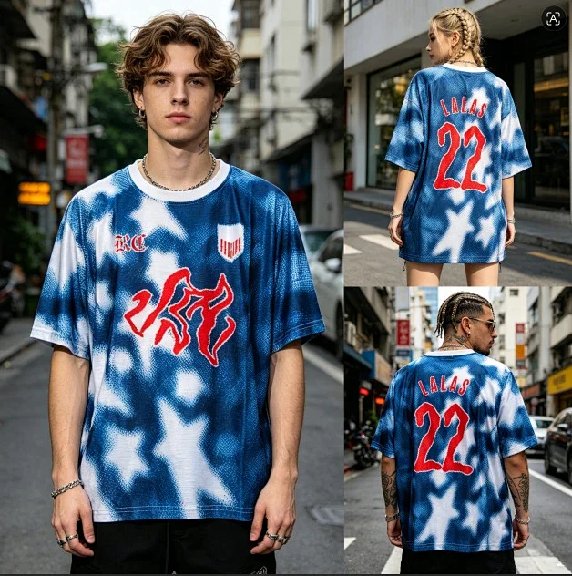 Palace Football Jerseys V-neck mesh jersey with graphic prints and number appliqués product detail image 17