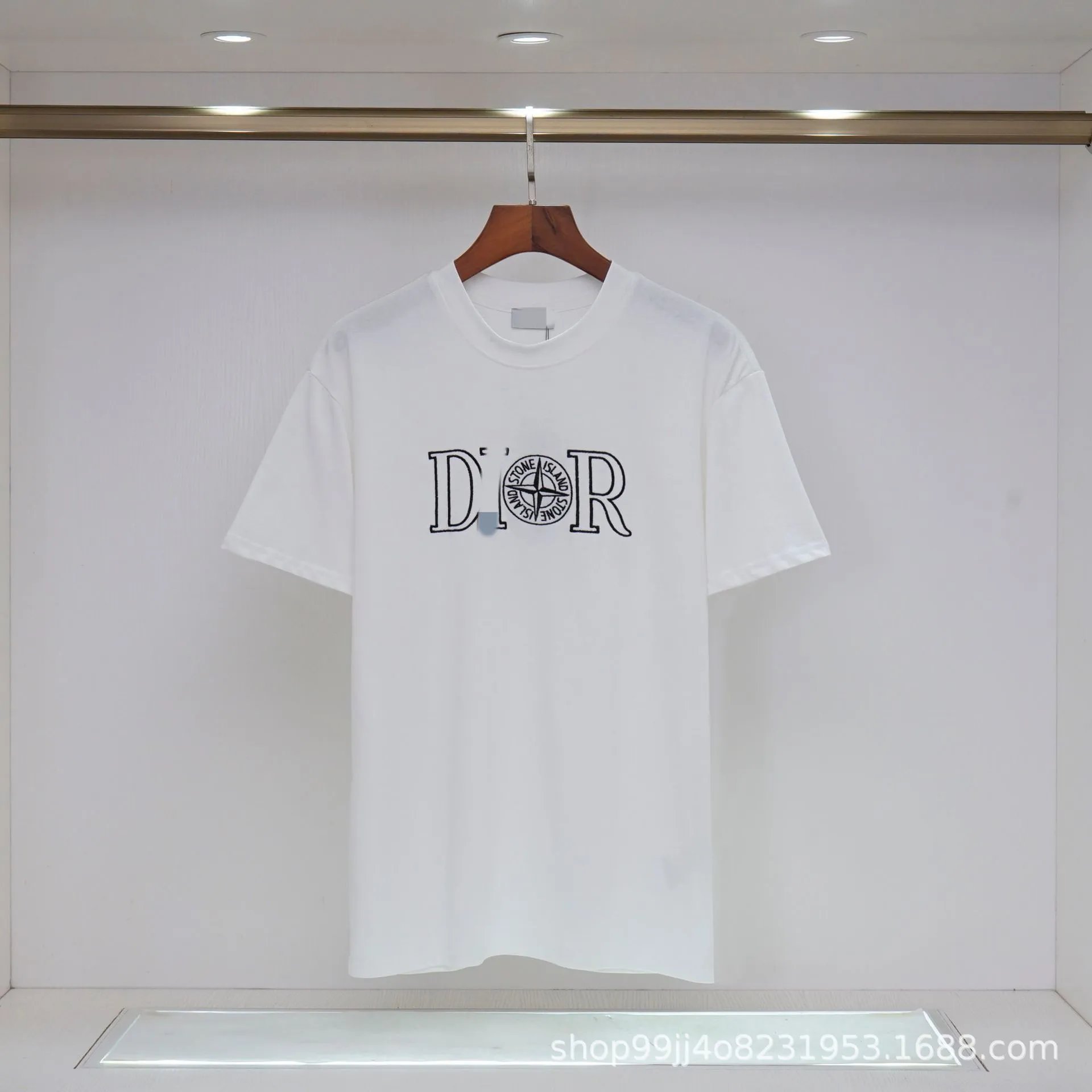 Dior T-Shirts Logo Print — R329 white