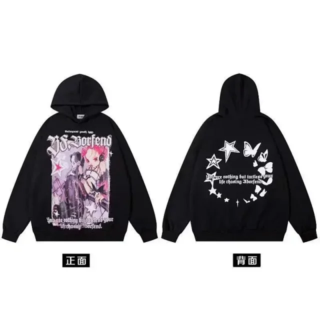 Unbranded Hoodies & Sweatshirts Graphic Print Pullover Hoodie product detail image 2