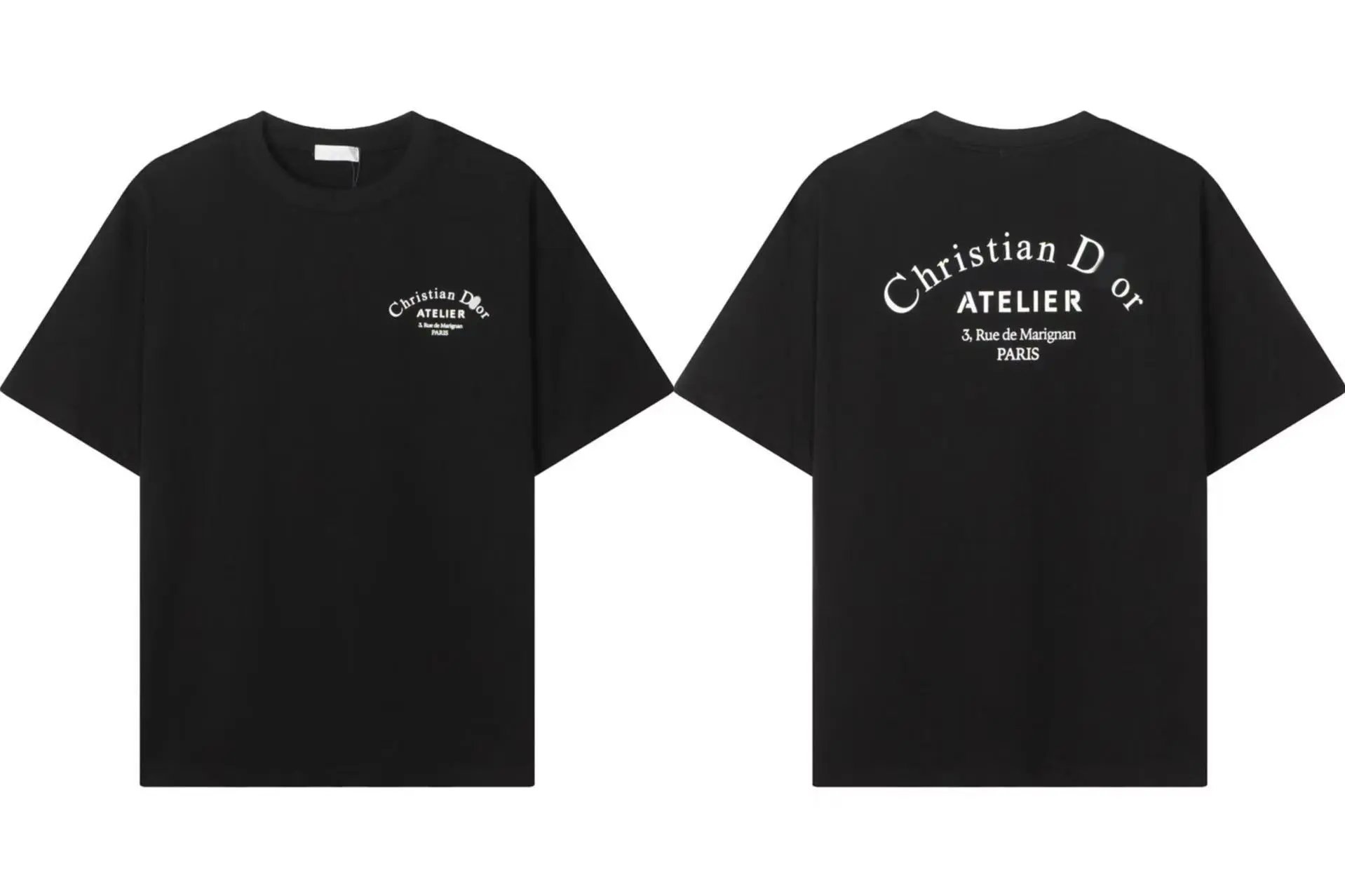 Dior T-Shirts Logo Print — 875 black