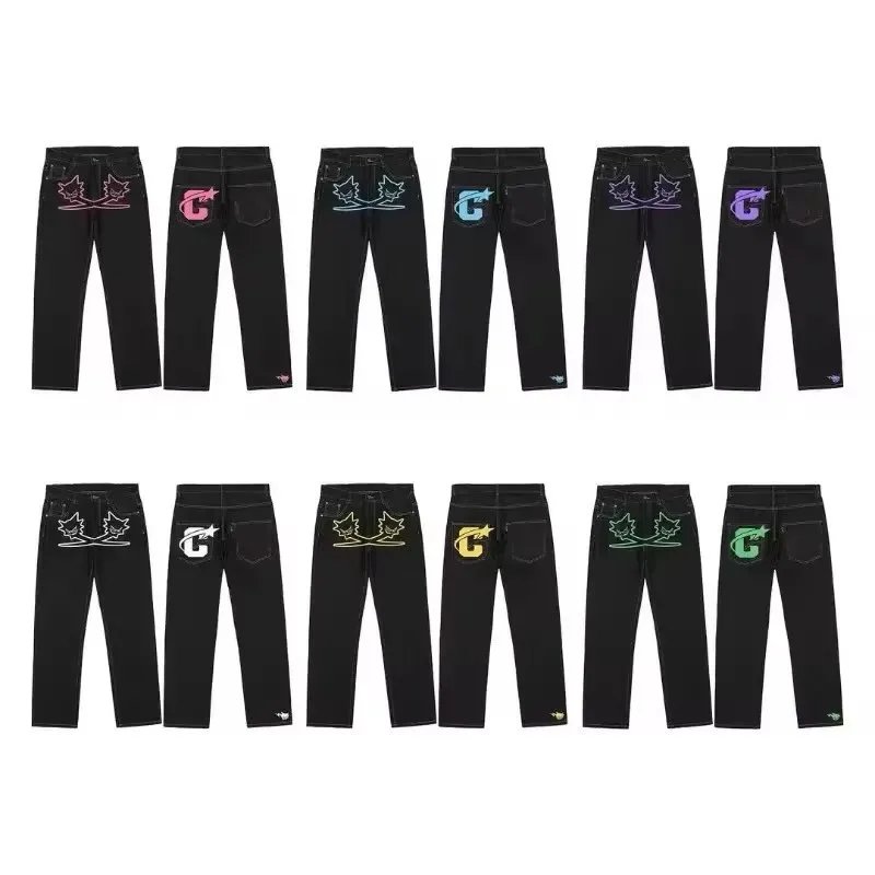 Unbranded Jeans Graphic Print Straight-Leg image 2