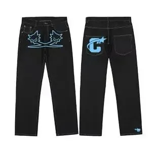 Unbranded Jeans Graphic Print Straight-Leg product detail image 7