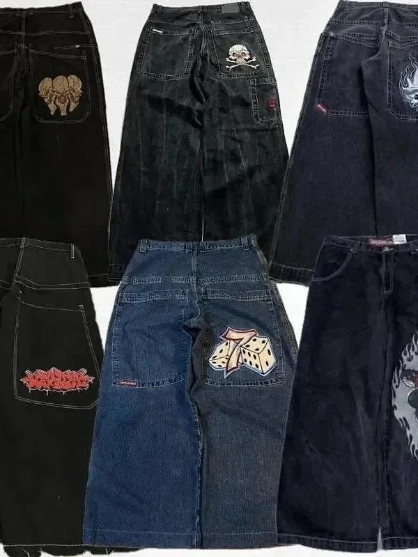 Unbranded Jeans Graphic Print Straight-Leg product detail image 1