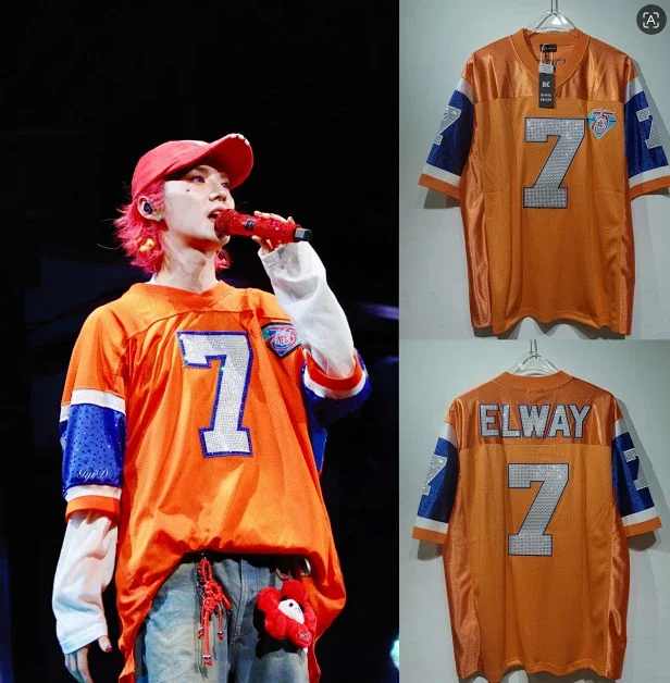 Palace Football Jerseys V-neck mesh jersey with graphic prints and number appliqués product detail image 2