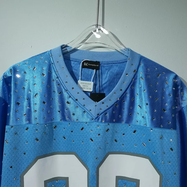 Palace Football Jerseys V-neck mesh jersey with graphic prints and number appliqués product detail image 7