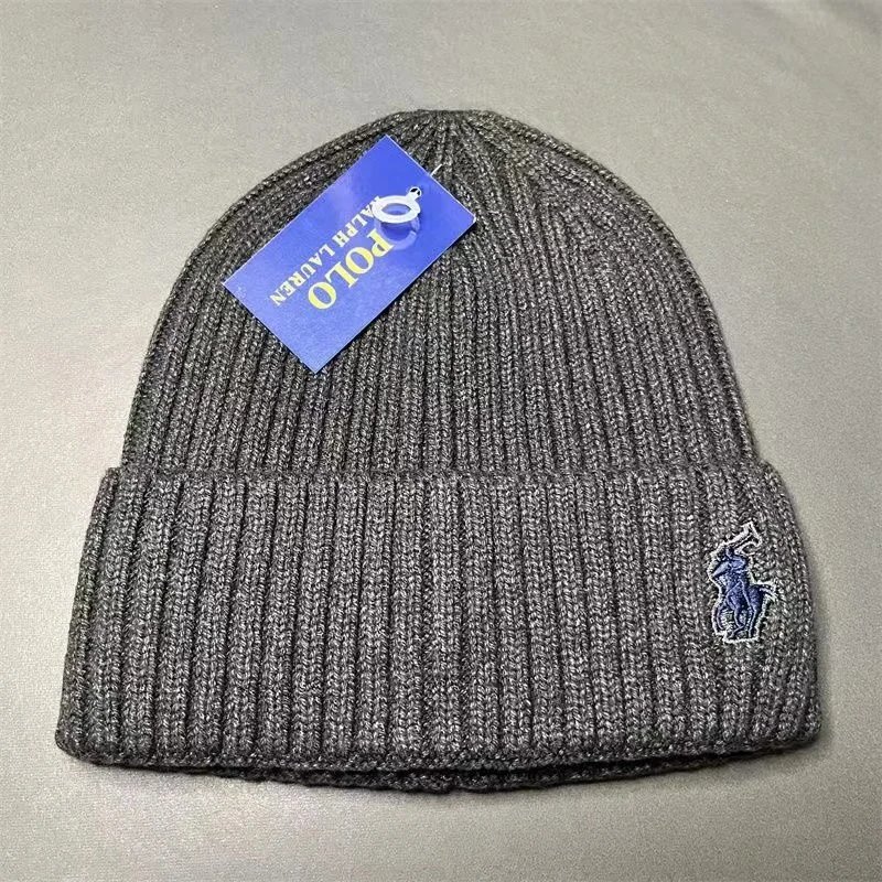 Ralph Lauren Hats Cuffed Knit Beanie with Embroidered Polo Pony — 11