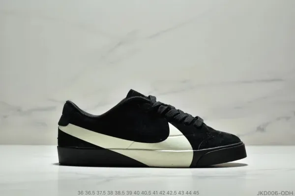 Off-White x Nike Blazer Low Pink Black Sneakers - 2