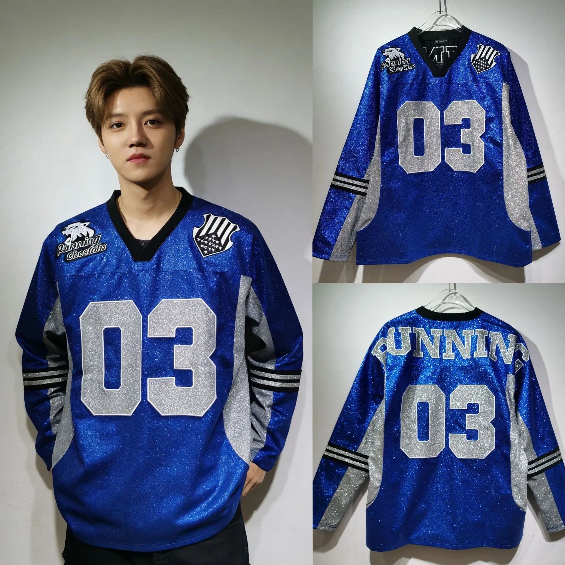 Palace Football Jerseys V-neck mesh jersey with graphic prints and number appliqués image 2