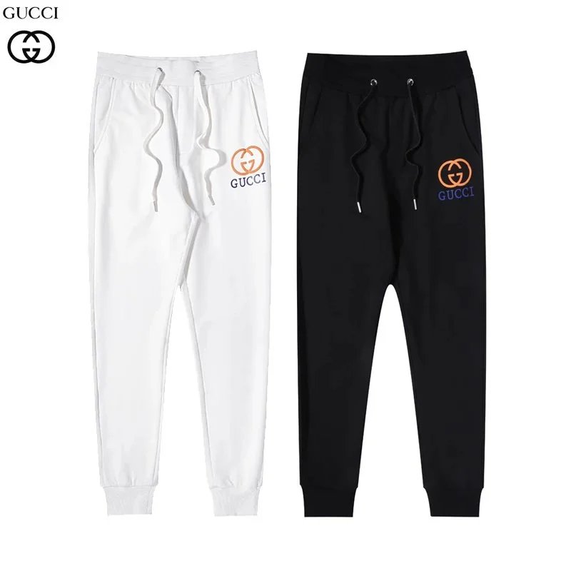 Gucci Track Pants Black with Pink and White Stripes Sweatpants - 4