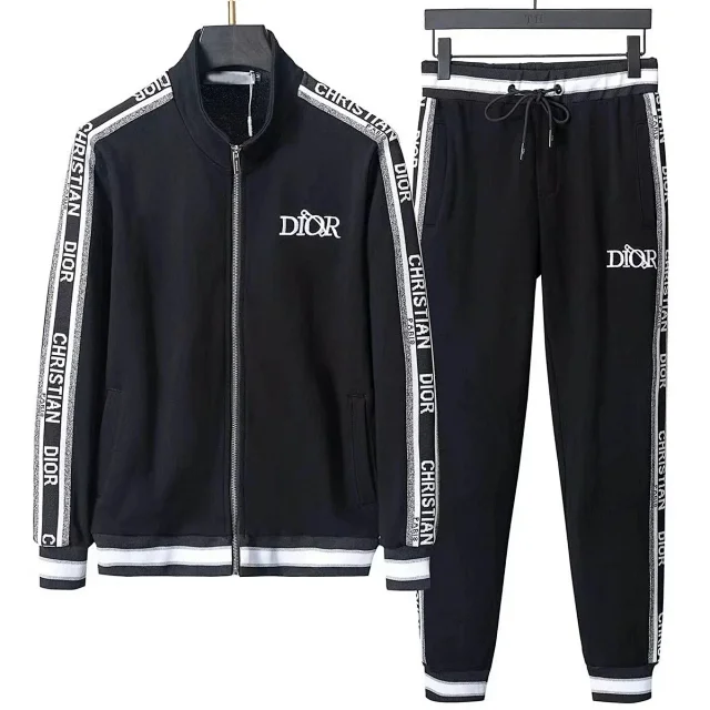 Dior Tracksuits Oblique logo-print zip track jacket and joggers product detail image 10