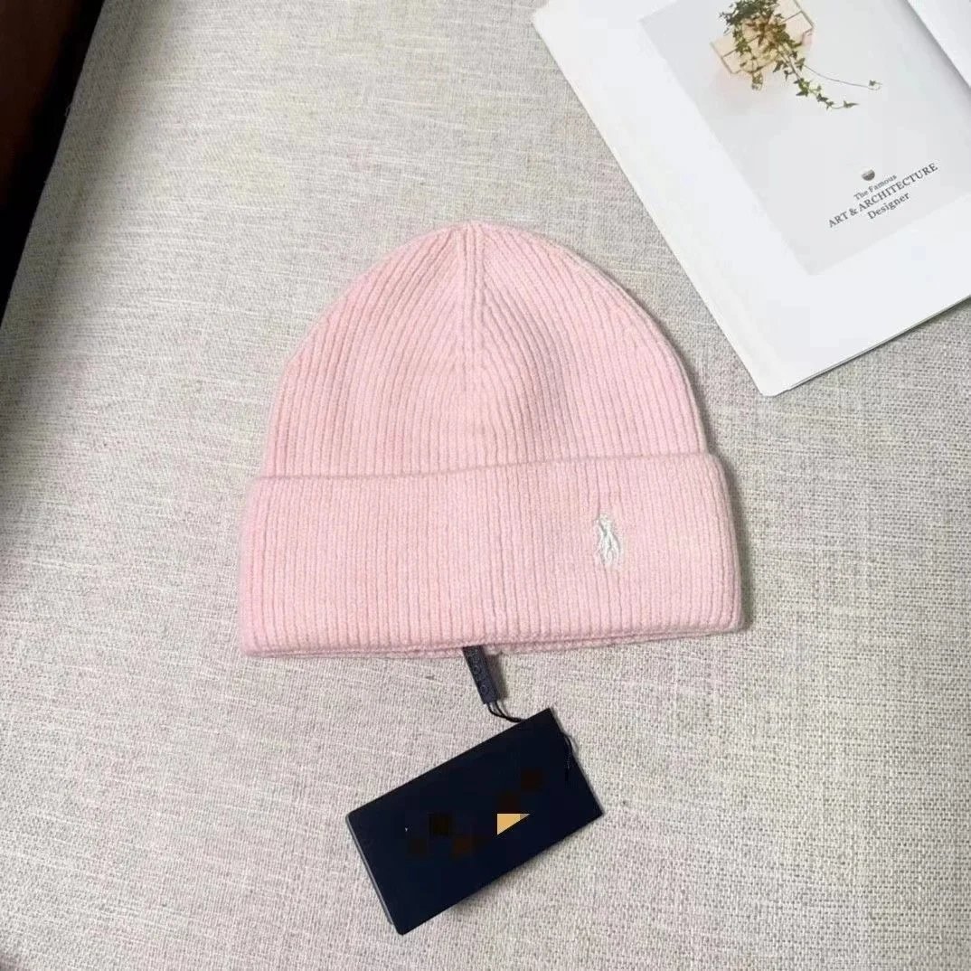 Ralph Lauren Hats Cuffed Knit Beanie with Embroidered Polo Pony — 27