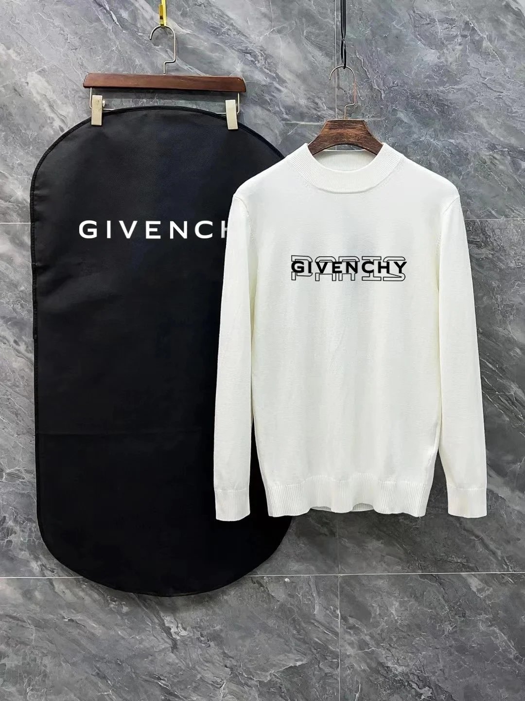 Givenchy Paris Logo Knit Sweater Black - 8