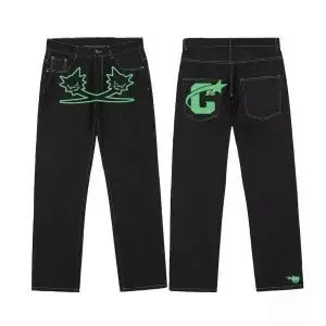 Unbranded Jeans Graphic Print Straight-Leg — 09