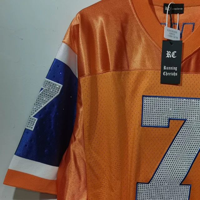 Palace Football Jerseys V-neck mesh jersey with graphic prints and number appliqués product detail image 6