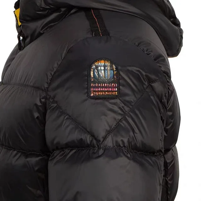 Parajumpers Down Jackets Hooded quilted puffer jacket with yellow neck strap product detail image 20
