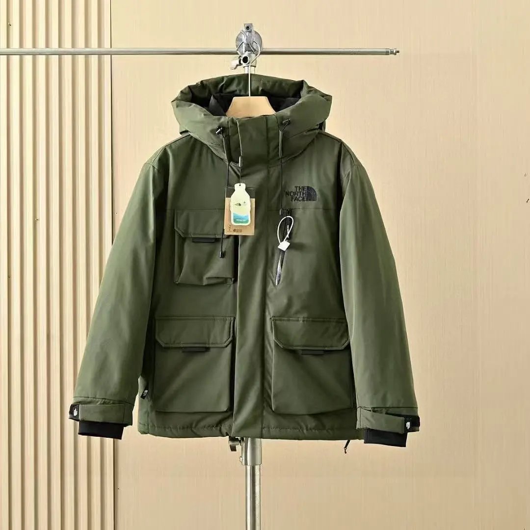 Nike Down Jackets Hooded Puffer — 002 Army Green