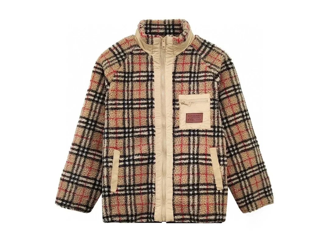 Burberry Jackets Logo and check-print jacket styles — 07