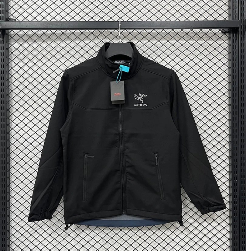 Arc'teryx Jackets Hooded zip-up shell jacket — SZ bird RK 906 stand collar soft shell