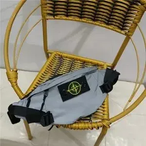Stone Island Compass Logo Belt Bag Gray - 1