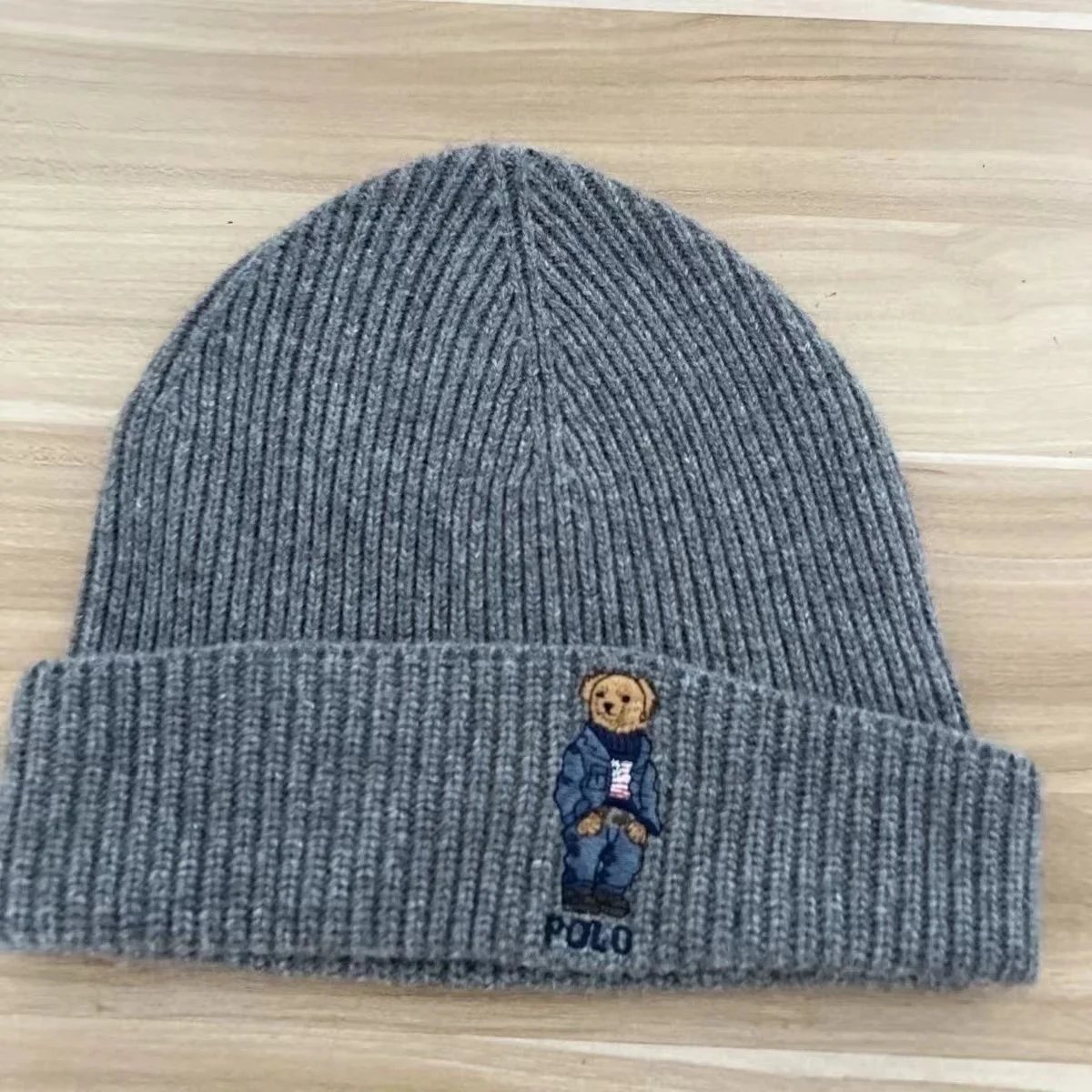 Ralph Lauren Hats Cuffed Knit Beanie with Embroidered Polo Pony — 18