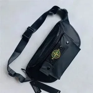 Stone Island Compass Logo Belt Bag Black - 1