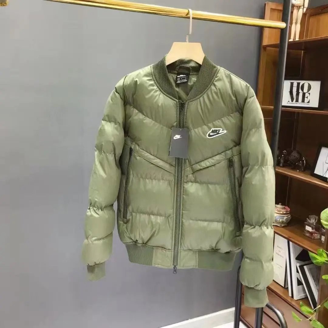 Nike Down Jackets Hooded Puffer — 4403 Green