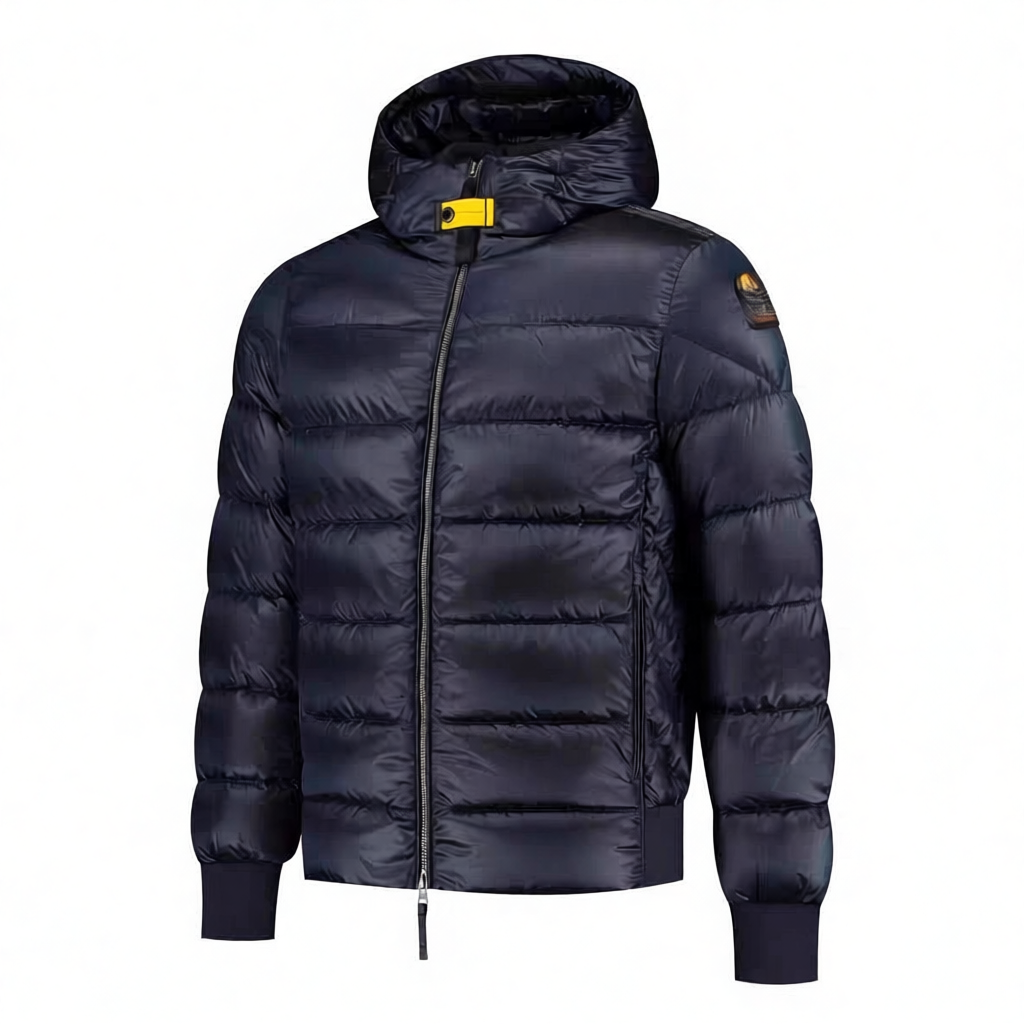Parajumpers Down Jackets Hooded quilted puffer jacket with yellow neck strap image 3