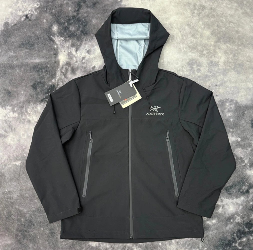 Arc'teryx Jackets Hooded zip-up shell jacket — Y 02 SZ Bird Hard Shell Rusk Embroidery Label