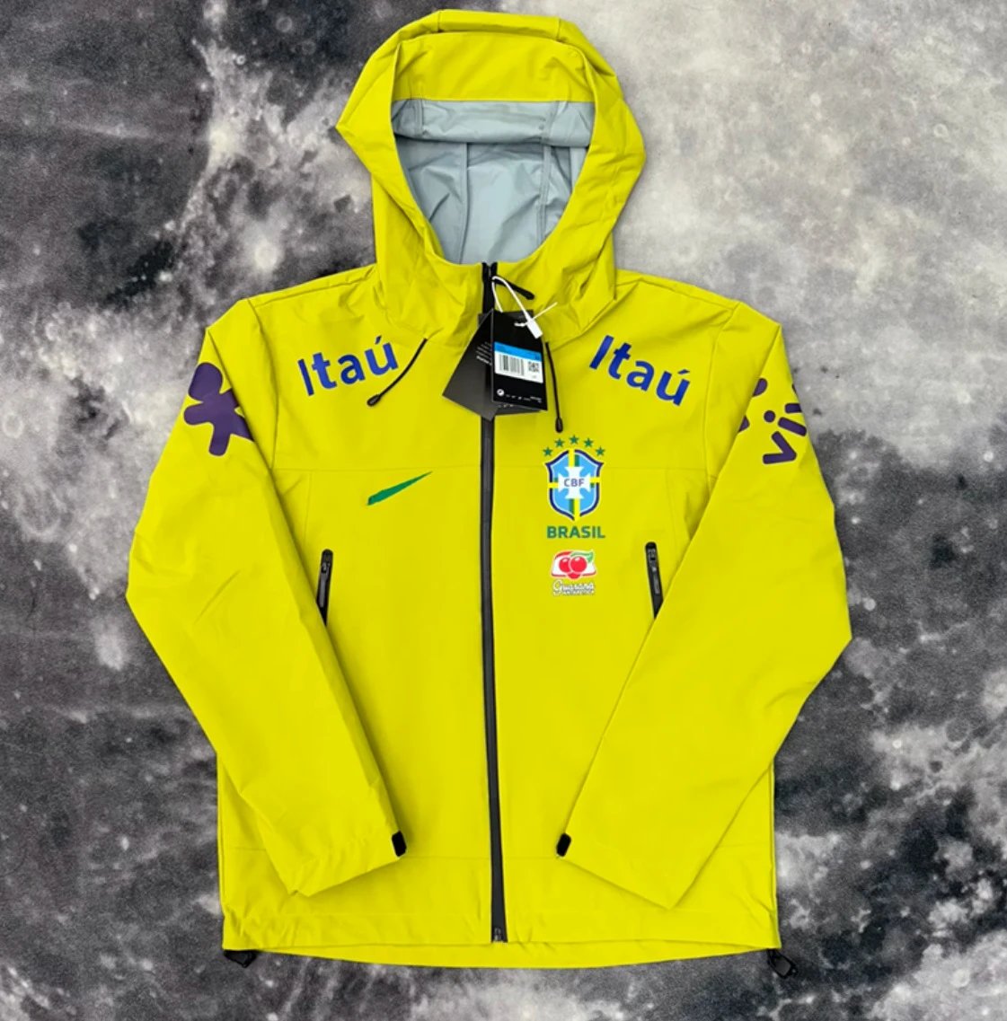 Arc'teryx Jackets Hooded zip-up shell jacket — Y 03 Brazil Charge Coat Yellow