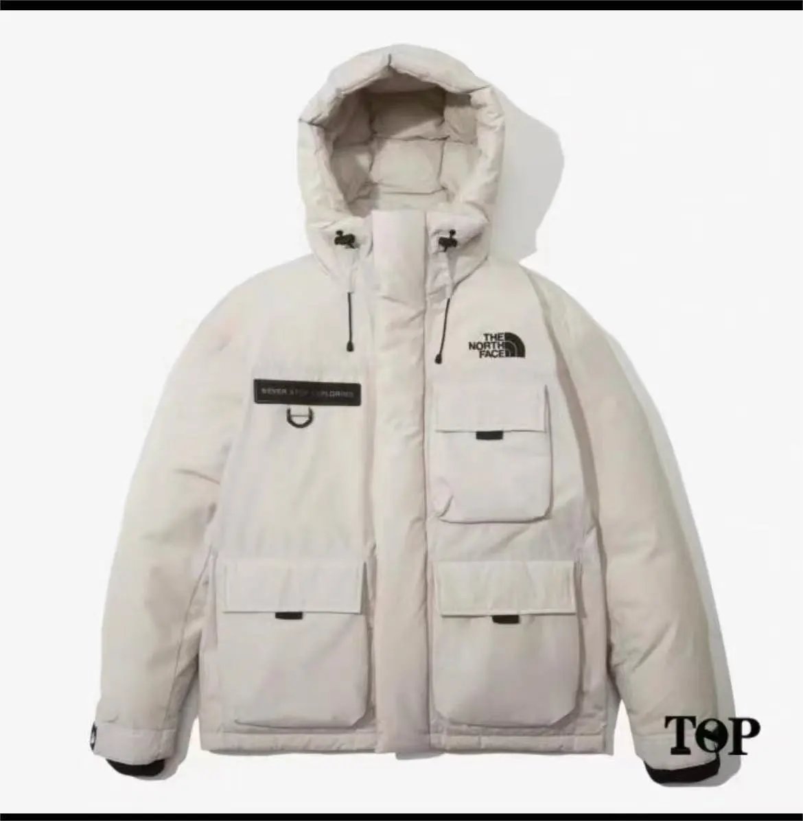 Nike Down Jackets Hooded Puffer — DN66 White Sand