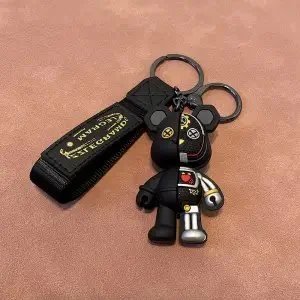 Medicom Toy x Disney Bearbrick Keychain Black Accessories