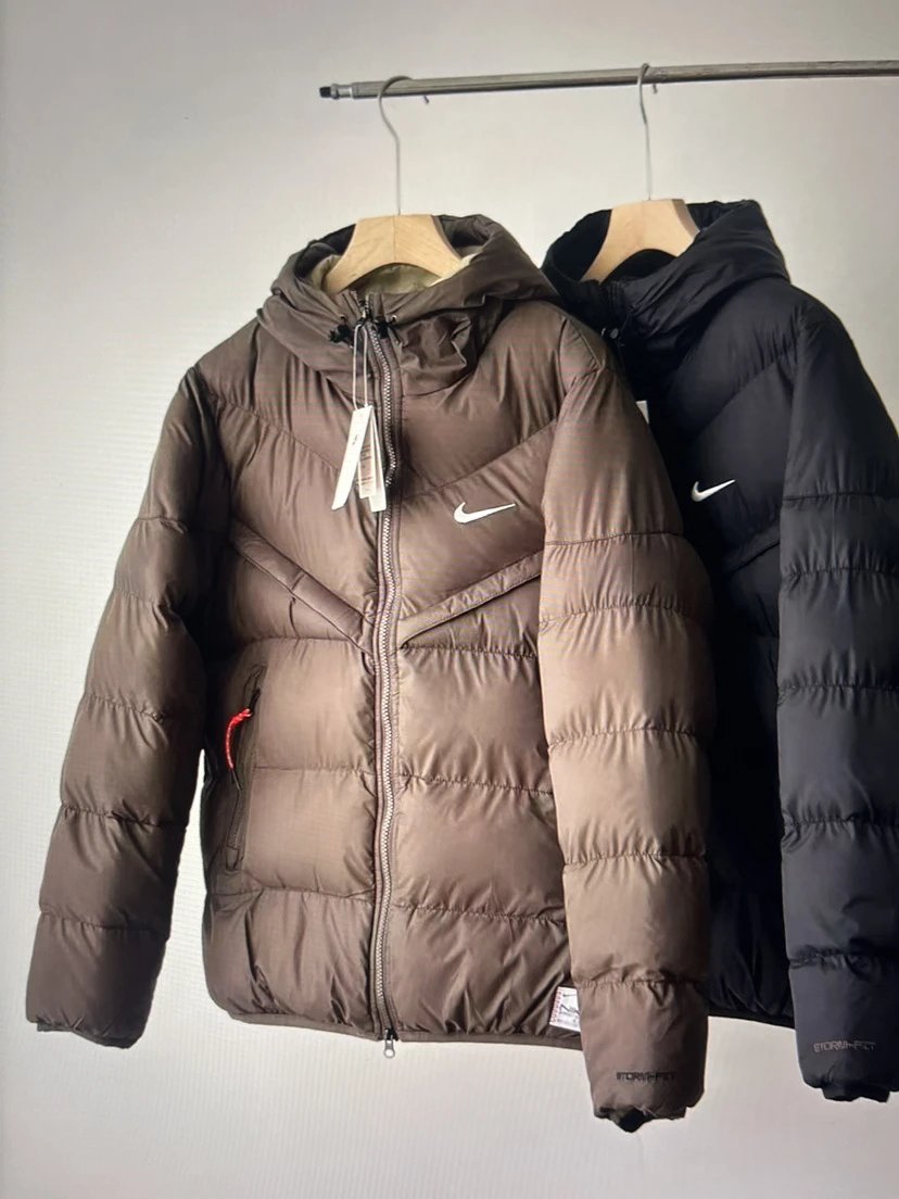 Nike Down Jackets Hooded Puffer — 8203 black