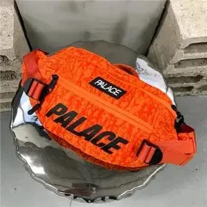 Palace Skateboards Logo Print Orange Belt Bag - 1