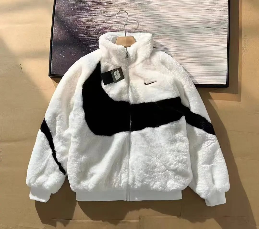 Nike Down Jackets Hooded Puffer — 33140 reversible in white