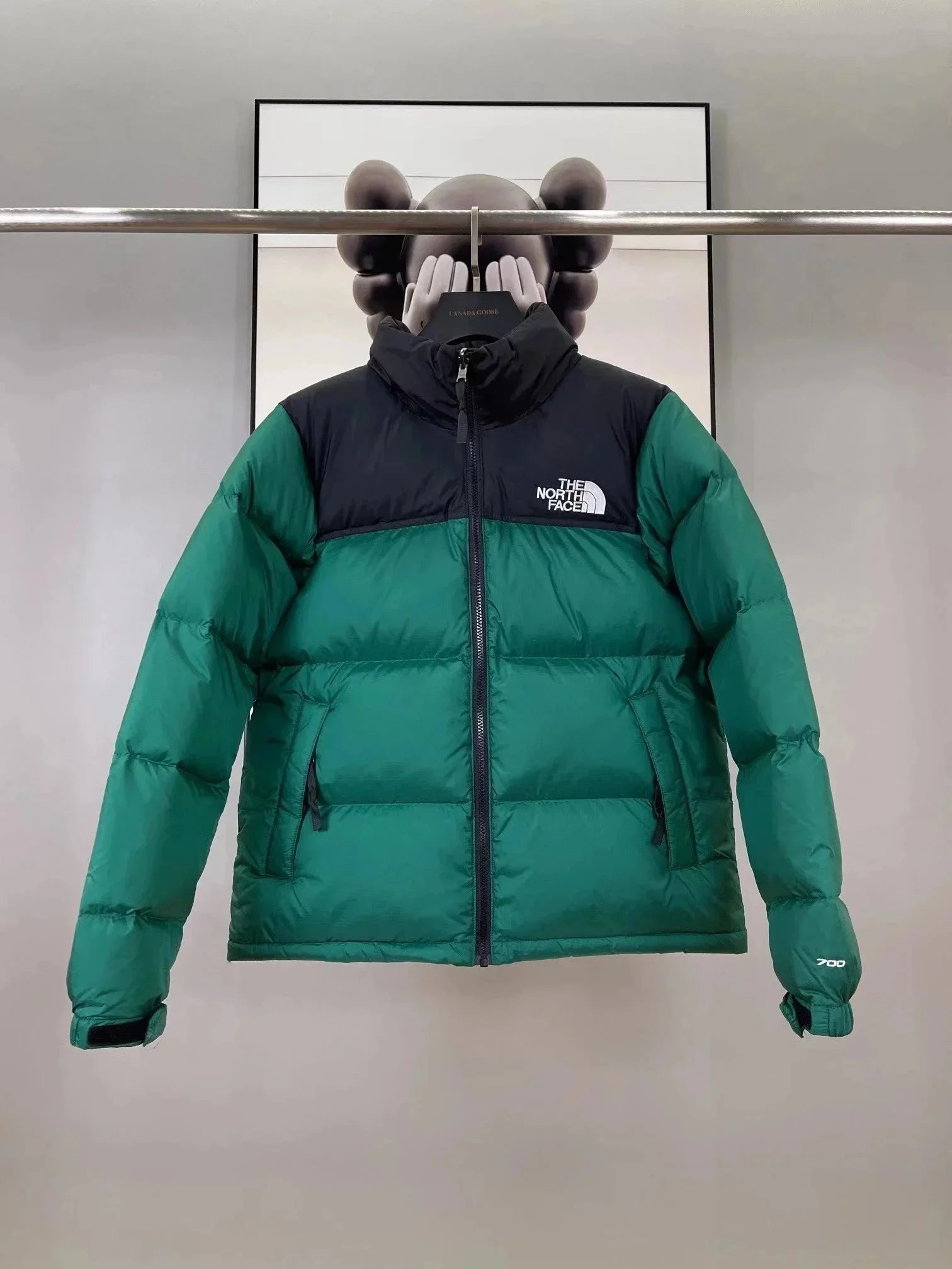 The North Face Down Jackets 700-fill color-block puffer jacket image 2