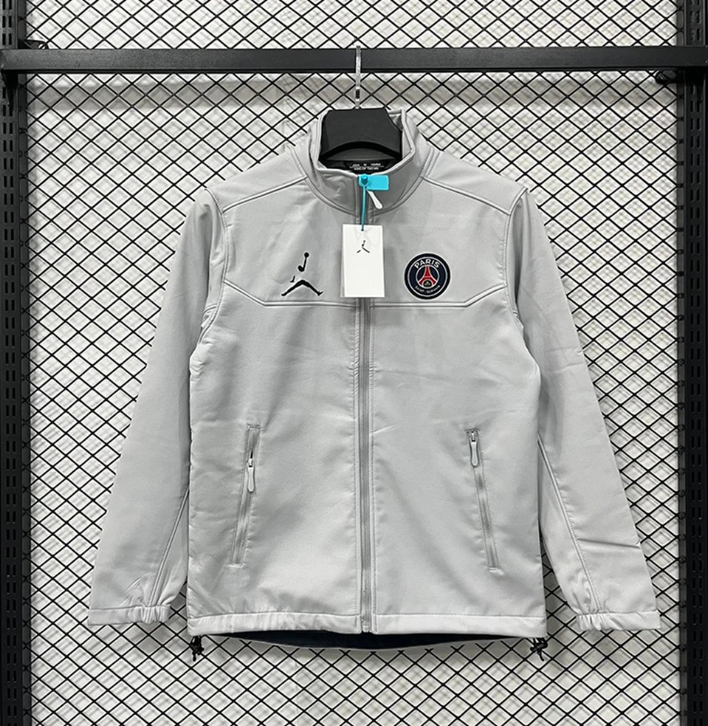 Arc'teryx Jackets Hooded zip-up shell jacket — Paris RK 901 stand collar soft shell gray