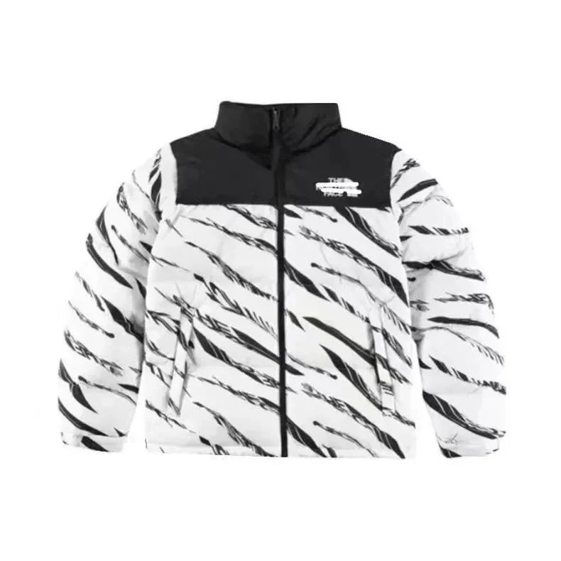 The North Face Down Jackets 700-fill color-block puffer jacket image 12