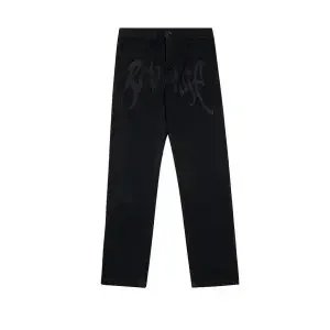 Unbranded Jeans Graphic Print Straight-Leg — 03