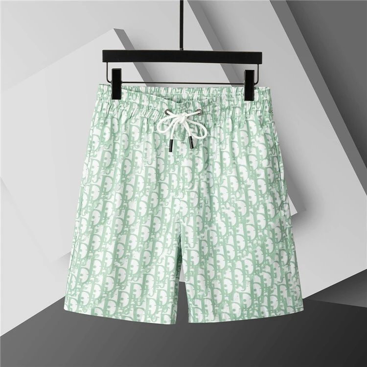 Louis Vuitton Shorts Elastic-Waist Drawstring Monogram Print — 3805 green