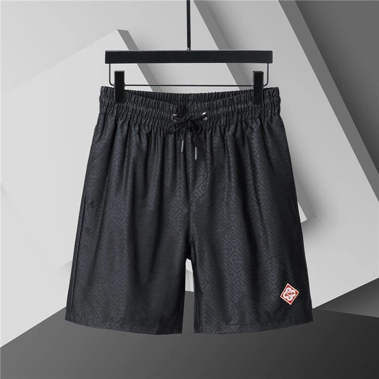 Louis Vuitton Shorts Elastic-Waist Drawstring Monogram Print — 3858 black