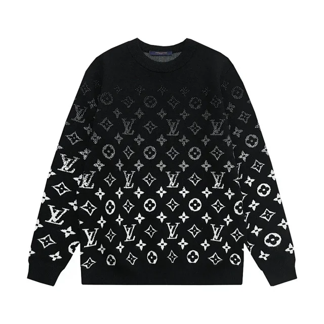 Louis Vuitton Knitwear Crew-Neck Logo Knit Sweater product detail image 4