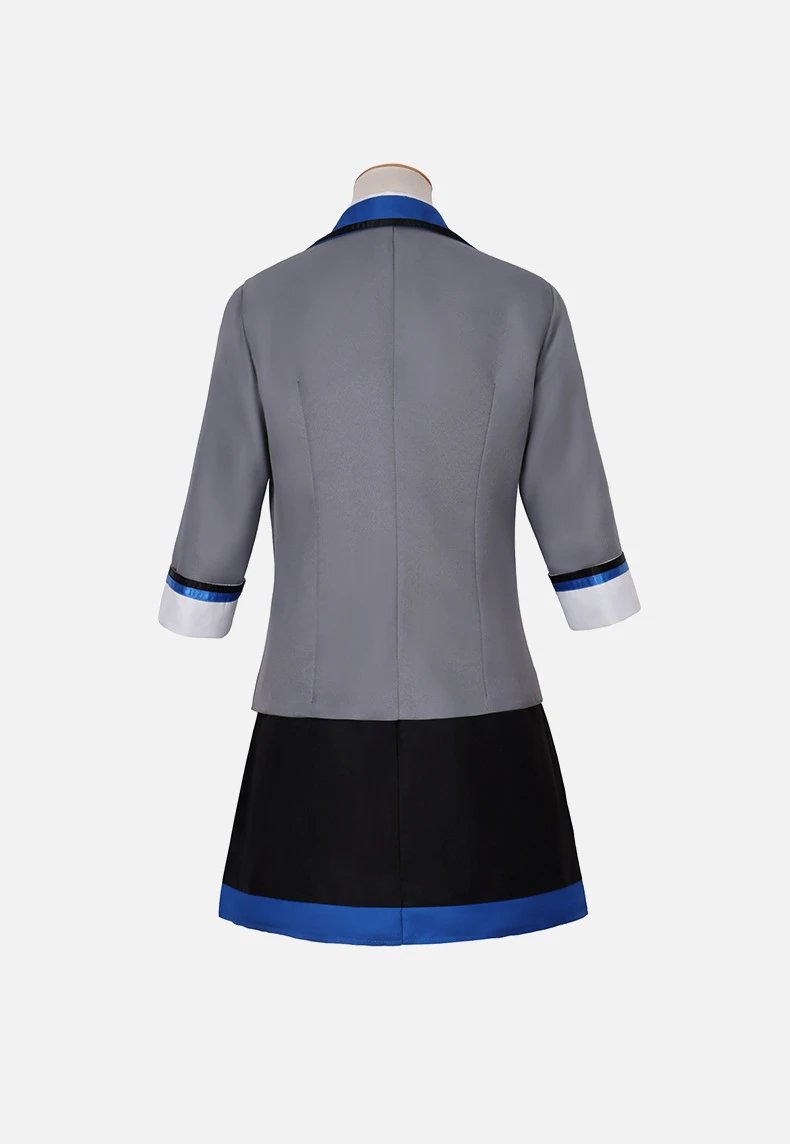 Design Xingnai One Song Set Gray White Blue School Uniform Cosplay Costume - 29