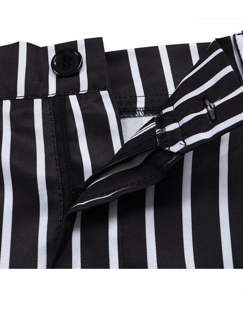 Design Jack Skeleton Set Black and White Striped Costume Set Sets - 10