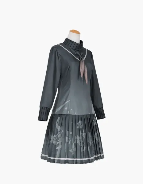 Design Xiaoshan Ruixi Set Gray Dress with Bow and Belt Dress - 13
