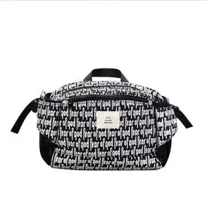 Fear of God Essentials Repeating Logo Belt Bag Black / White - 1