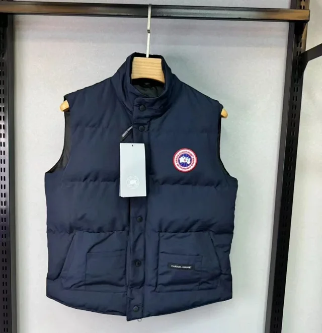 Canada Goose Vests Quilted stand-collar puffer vest with snap front and patch pockets product detail image 7