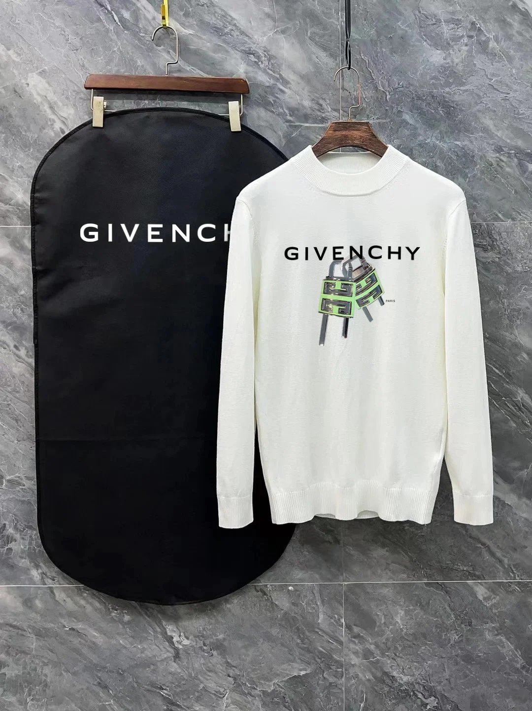 Givenchy Paris Logo Knit Sweater Black - 6