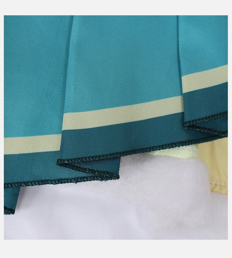 Design Cosplay Costume Ensemble White Blue Yellow Vest Coat Set - 15